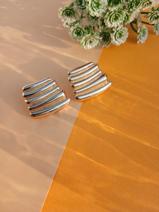 Gold-tone statement earrings