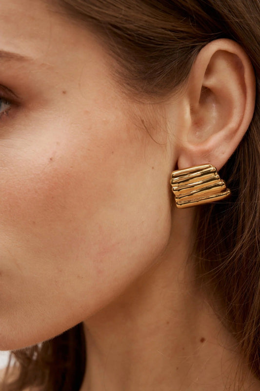 Gold-tone statement earrings