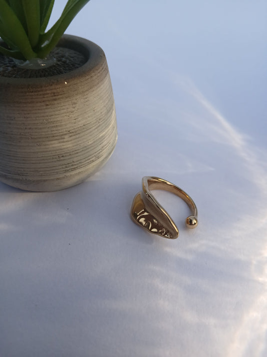 Leaf Adjustable Ring (Anti Tarnish)
