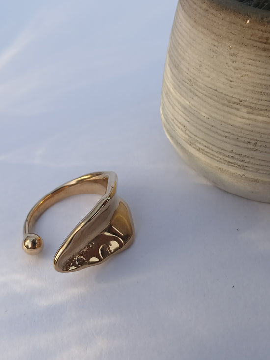 Leaf Adjustable Ring (Anti Tarnish)