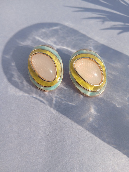 Sea Glass Stud Earrings