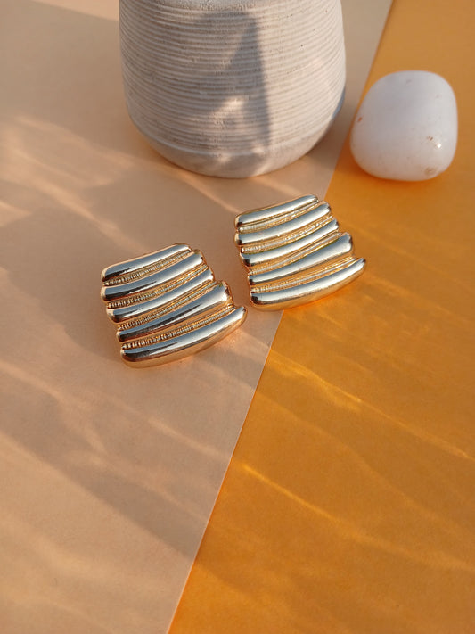 Gold-tone statement earrings