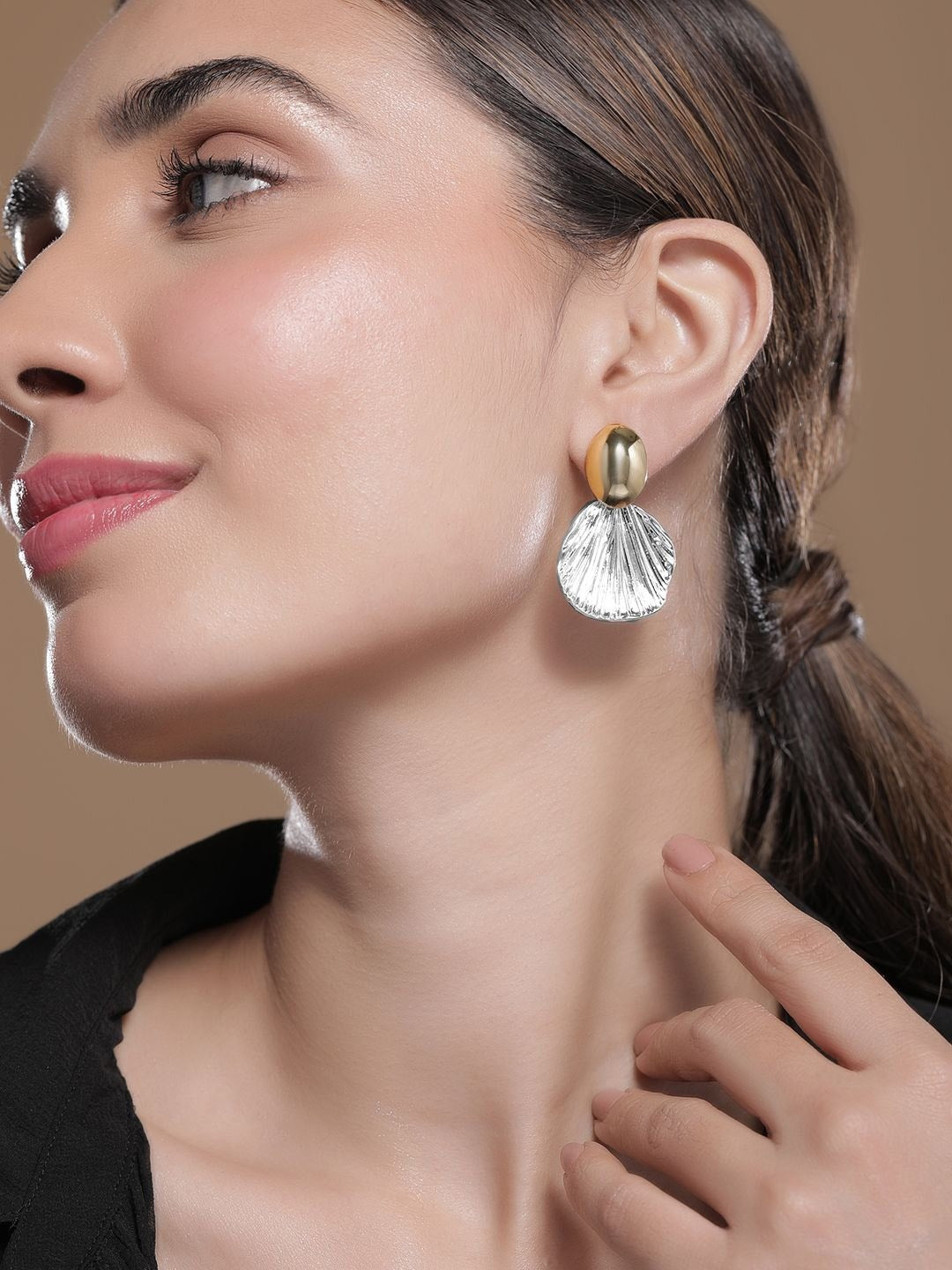 gold leaf earrings (Anti Tarnish)